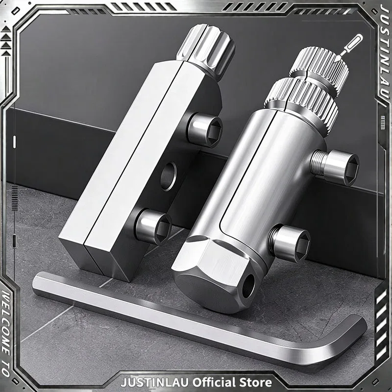 JUSTINLAU Multifunctional Pipe Tap Thread Extractor, Household Water Valve Removal Tool for 1/2