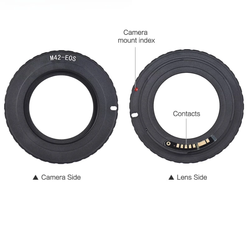 M42-EOS 10 Gen Electronic Lens Adapter Ring Compatible with Canon 5D3 5D4 1DX 650D 700D M42 Screw Lens to EOS Camera Converter