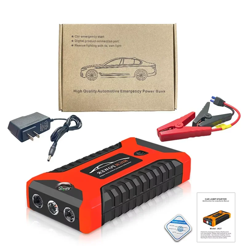 

12V portable car jump starter with air compressor car battery jump starter power station multi-function jump starter car