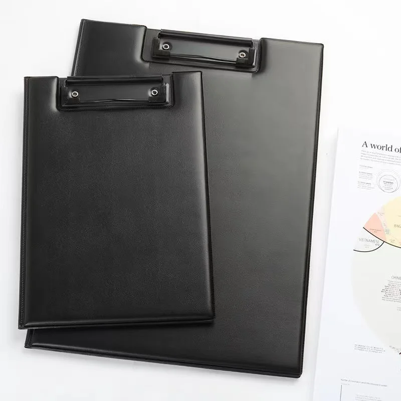 KOBEST A4 Cover Leather Board Clip Students Writing Pad Board Business Office Information Supplies A5 Folder Signature