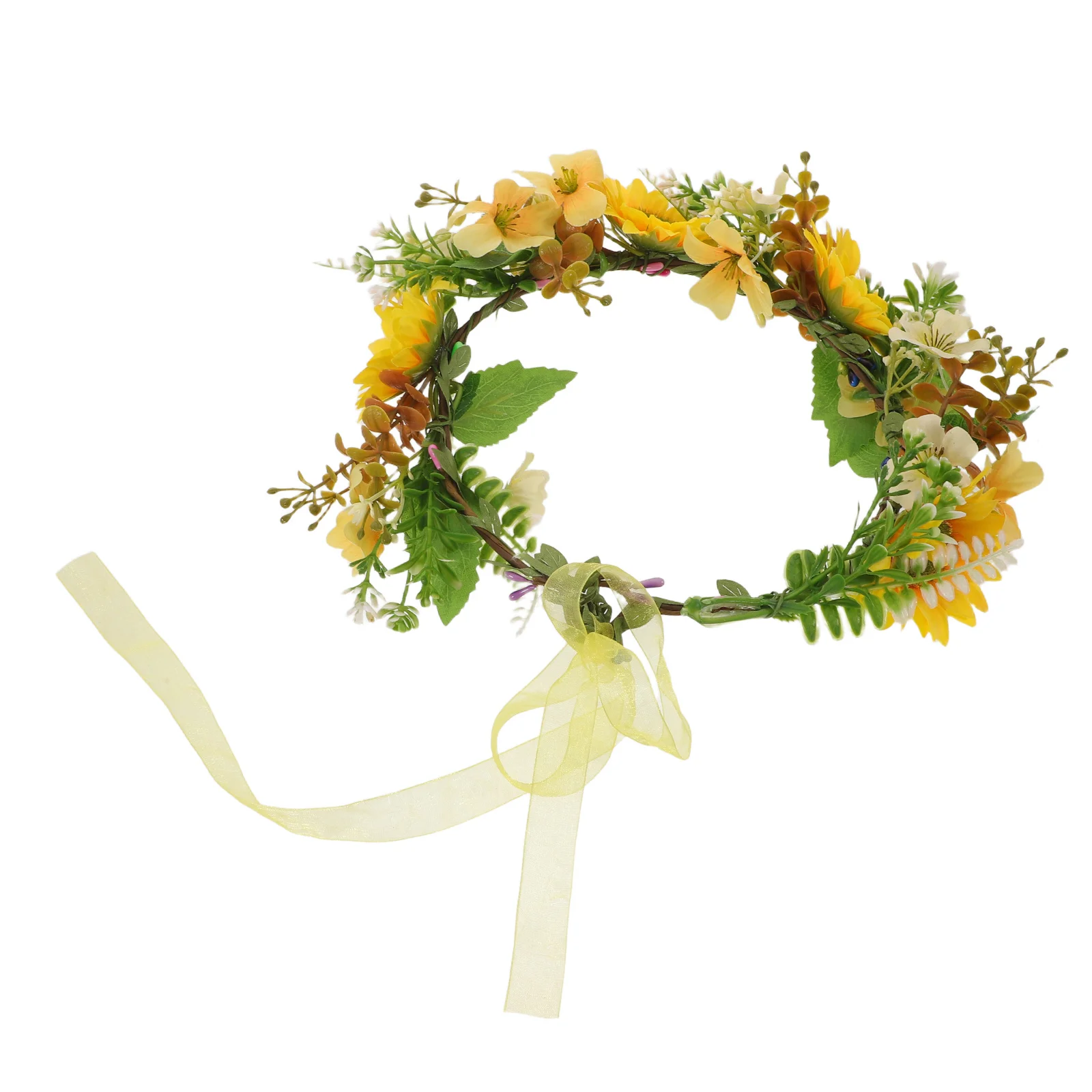 Vibrant Sunflower Crown Headpiece with Realistic Floral Design Lightweight Comfortable Wear for Festivals Weddings Parties Photo