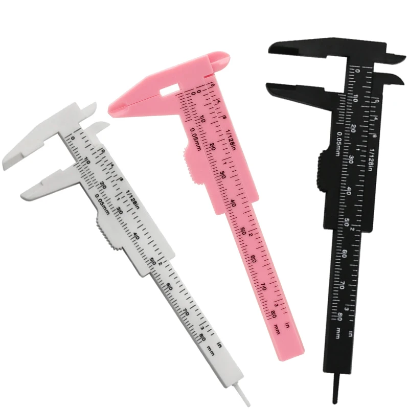 Eyebrow Positioning Ruler Tattoo Eyebrow Ruler Score Ruler Draw Eyebrow Measurement Eyebrow Ruler Plastic Vernier Caliper 80mm