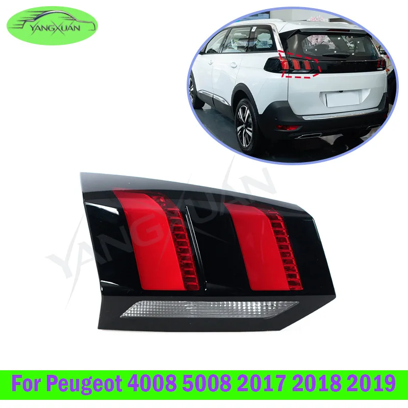 Inner Tail Light For Peugeot 4008 5008 2017 2018 2019 Inner Taillamp Signal Lamp Rear Brake Light Reverse Light Warning Lamp