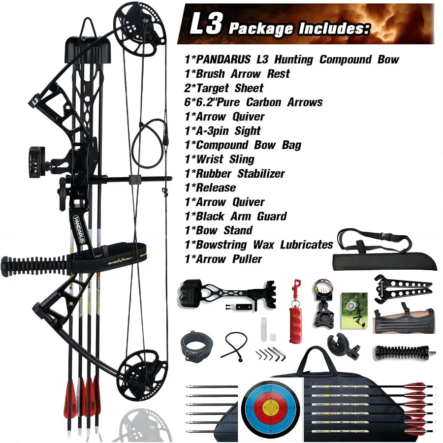 مجموعة القوس المركب 1040lbs لسحب الطفل اليد اليمنى تصميم خفيف الوزن القوس قابل للتعديل 1628 رسم طول IBO 290fps جديد 2024 Profe #3