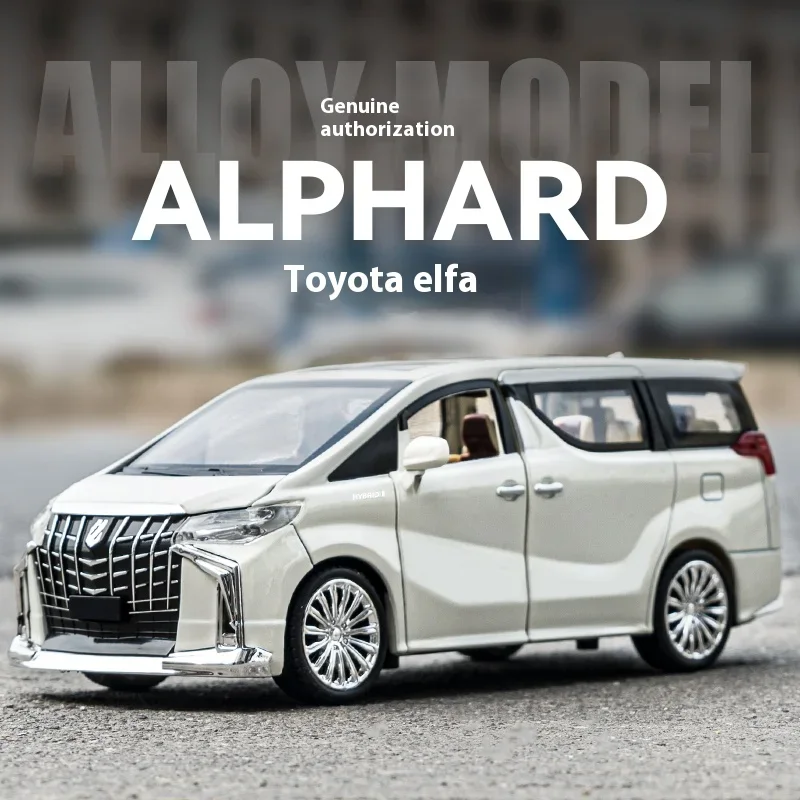 

Роскошная модель автомобиля TOYOTA Alphard в масштабе 1:24, металлическая литая модель автомобиля, модель со звуком и фотографией, хобби, модель с высокой симуляцией, подарок для мальчика