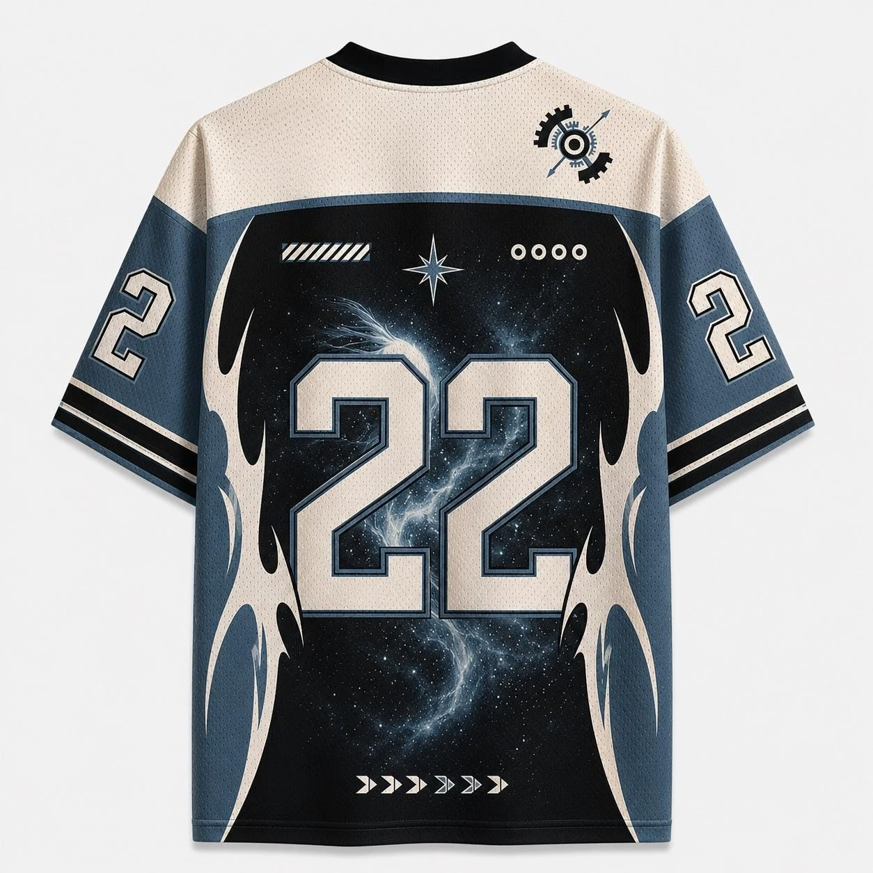 2026 Summer Fashion Trendy Dreamy Phantom Shoulder Design 3D Printing Outdoor Leisure Fitness Style V-neck T-shirt Large