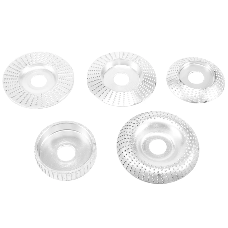 MYHOME 5Pcs Bore 22Mm Wood Grinding Polishing Wheel Rotary Disc Sanding Wood Carving Tool Abrasive Disc Tools For Angle Grinder