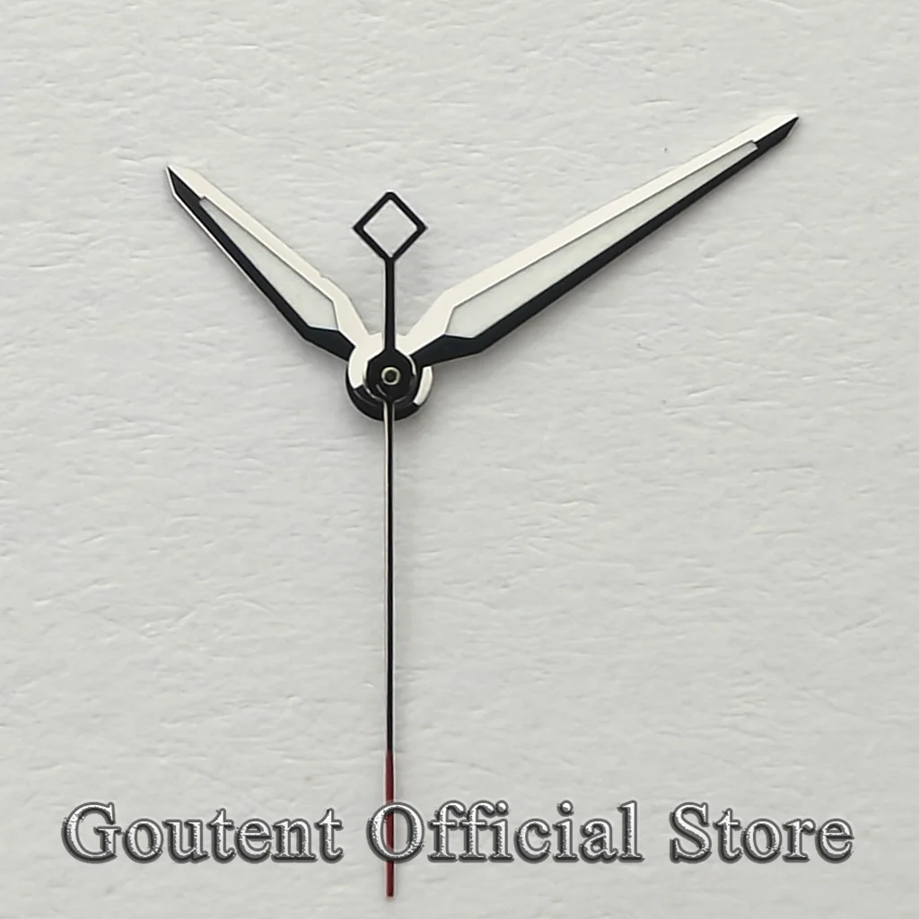 Goutent Silver Watch Hands Green Luminous Compatible with VH31 Movement Watch Repair Replacement Parts
