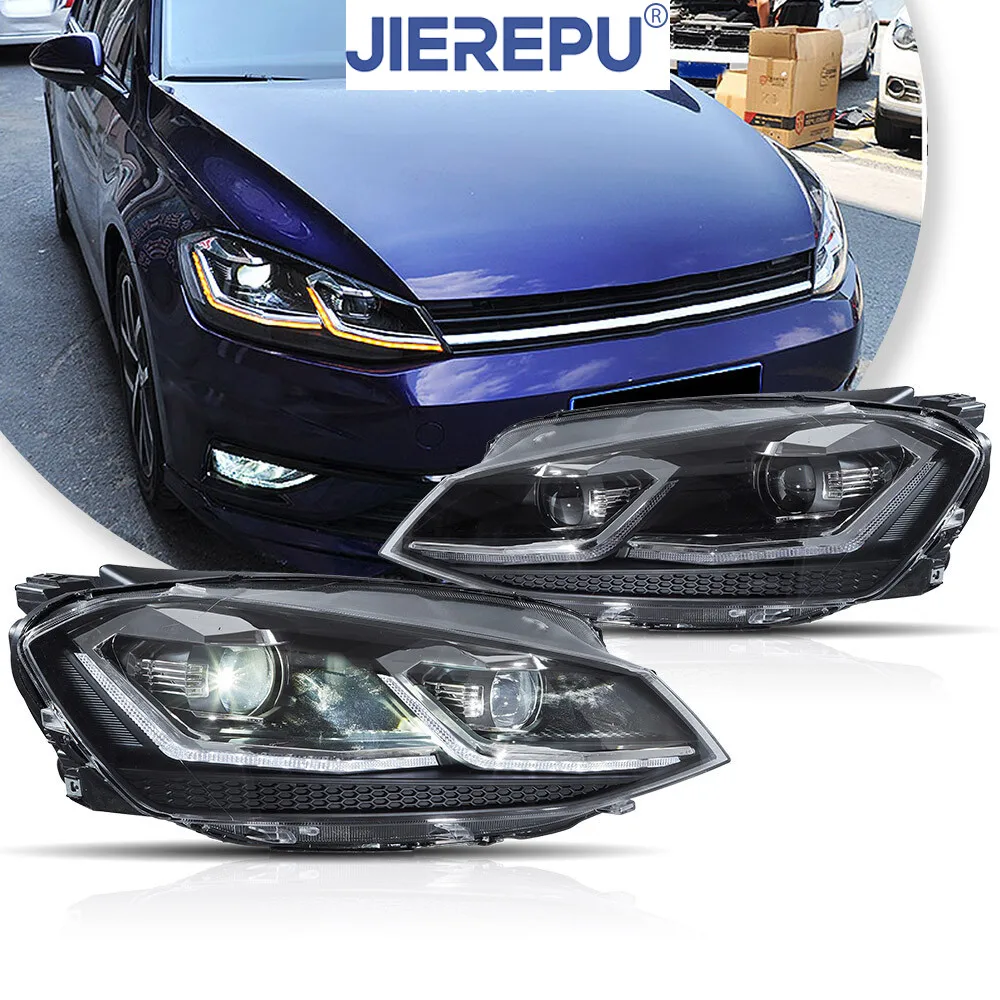

1Pair Turn Signal Pair For 2018-2021 Volkswagen Golf MK7.5 LED Headlights Fit Halogen Model Silver
