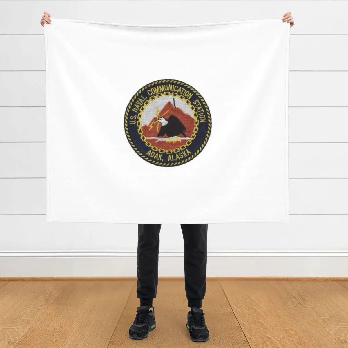 

US Naval Communication Station Adak Alaska Throw Blanket Soft Big Custom Sofas Blankets