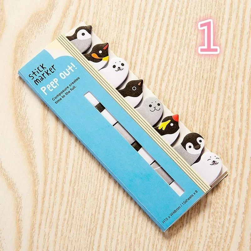 1pc Animals Panda Cat Memo Pad Sticky Notes  Notebook Stationery Note Paper Stickers