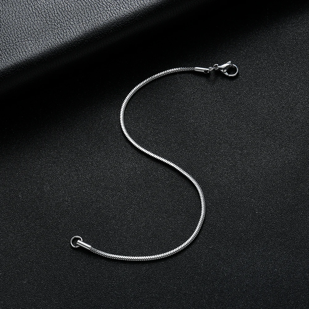 New Arrival Width 2MM 316L Stainless Steel Square Snake Chain Bracelet Fashion Party Gifts Jewelry for Men and Women 18/20CM