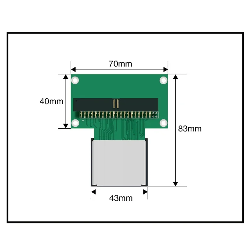 ADT CF Card to DOM Straight Female Bootable Adapter - Converter for CF Card Data Interface - Expand Device Storage Effortlessly