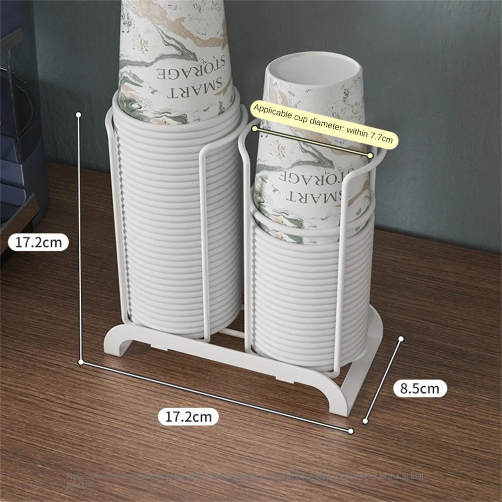 Desktop Paper Cup Holder Convenient Disposable Cup Save Space Improve Cleanliness Household Storage And Collection Tools Desktop