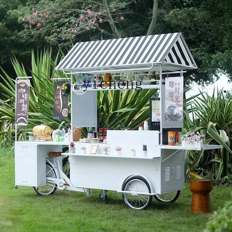 JX-27 retro mobile dining car commercial street camping coffee cart small bar catering light food sales truck