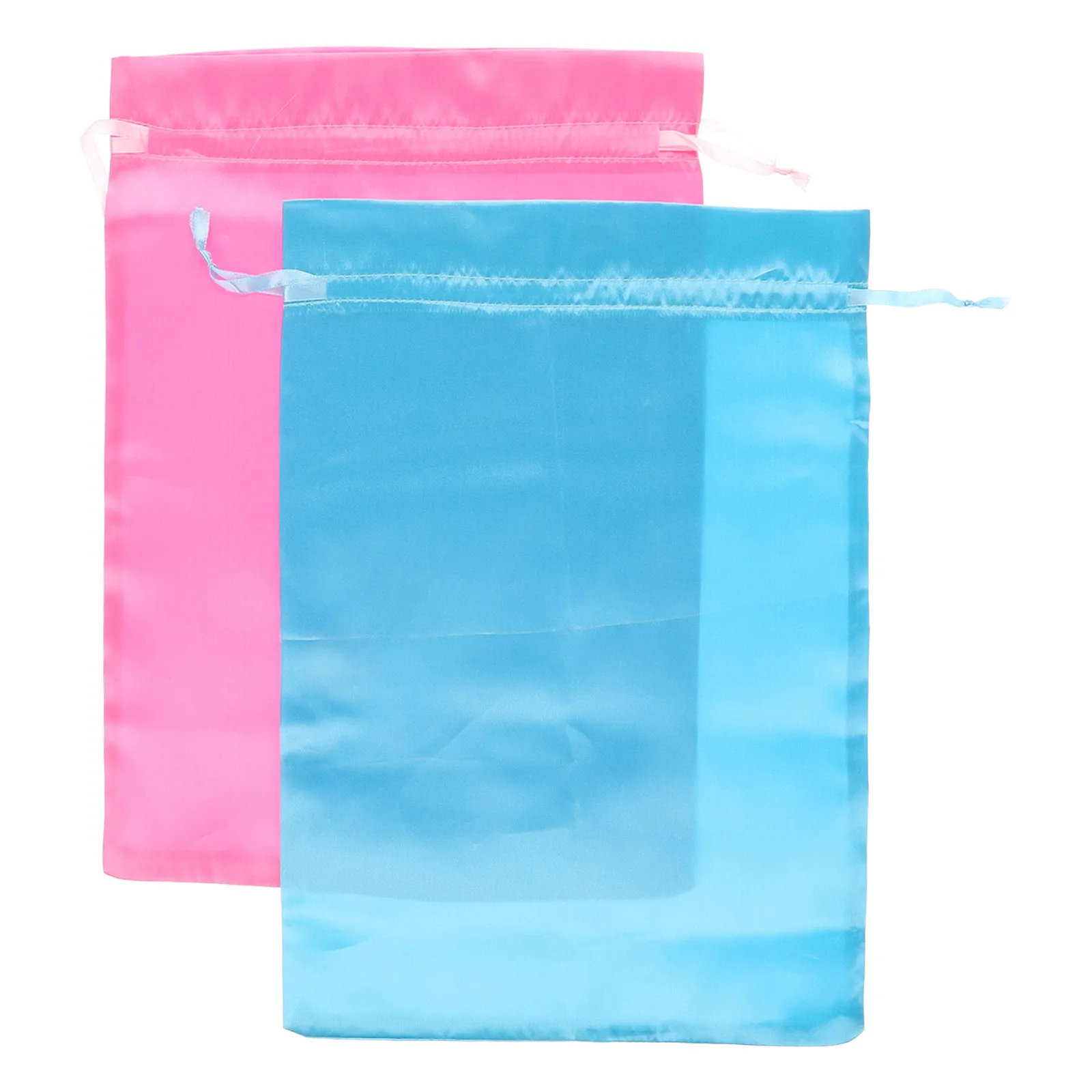 

2pcs Gift Wrapping Bag Satin Drawstring Bags Blue Makeup Cotton Fabric Wedding Party Favor C y Snack Treat Bag