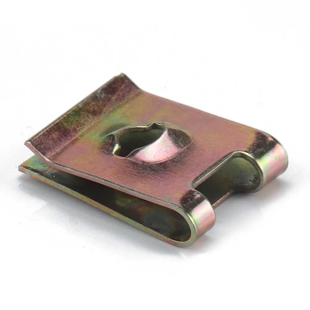 50 قطعة U الجوز السحابات عالية القوة المنغنيز الصلب البلاستيك جسم السيارة كليب دراجة نارية لوحة الكسوة الوفير تحديد U كليب #5