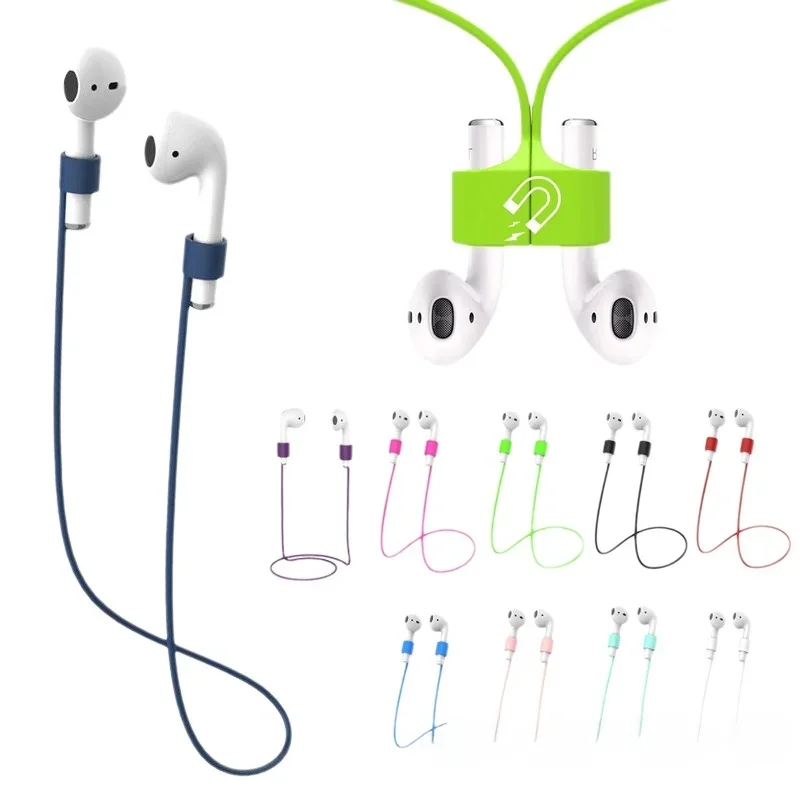Soft Silicone Anti Lost Magnetic Rope Earphones for Apple Airpods 2 1 3 Air Pods Pro Bluetooth Wireless Headphone Earbuds Strap