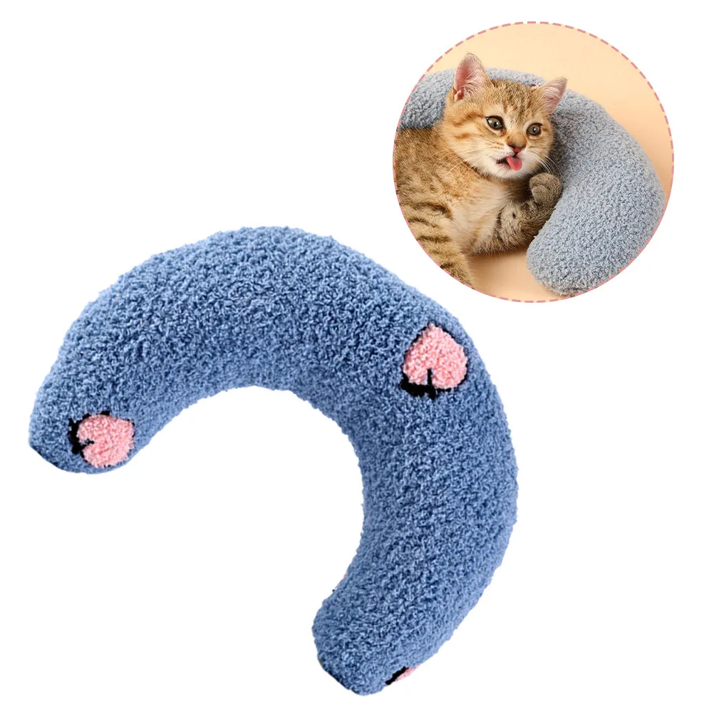 Animal U-shaped Pillow for Dogs Cats Neck Protection Bolster Comfortable Sleeping Cushion Pet Cervical Support Pillow for Cats