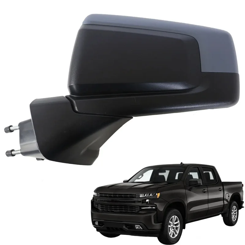 High-Quality Left Power Heated Adjustable Rearview Side Mirror with Temperature Sensor, Fits Chevy Silverado 2019+, Auto Replace
