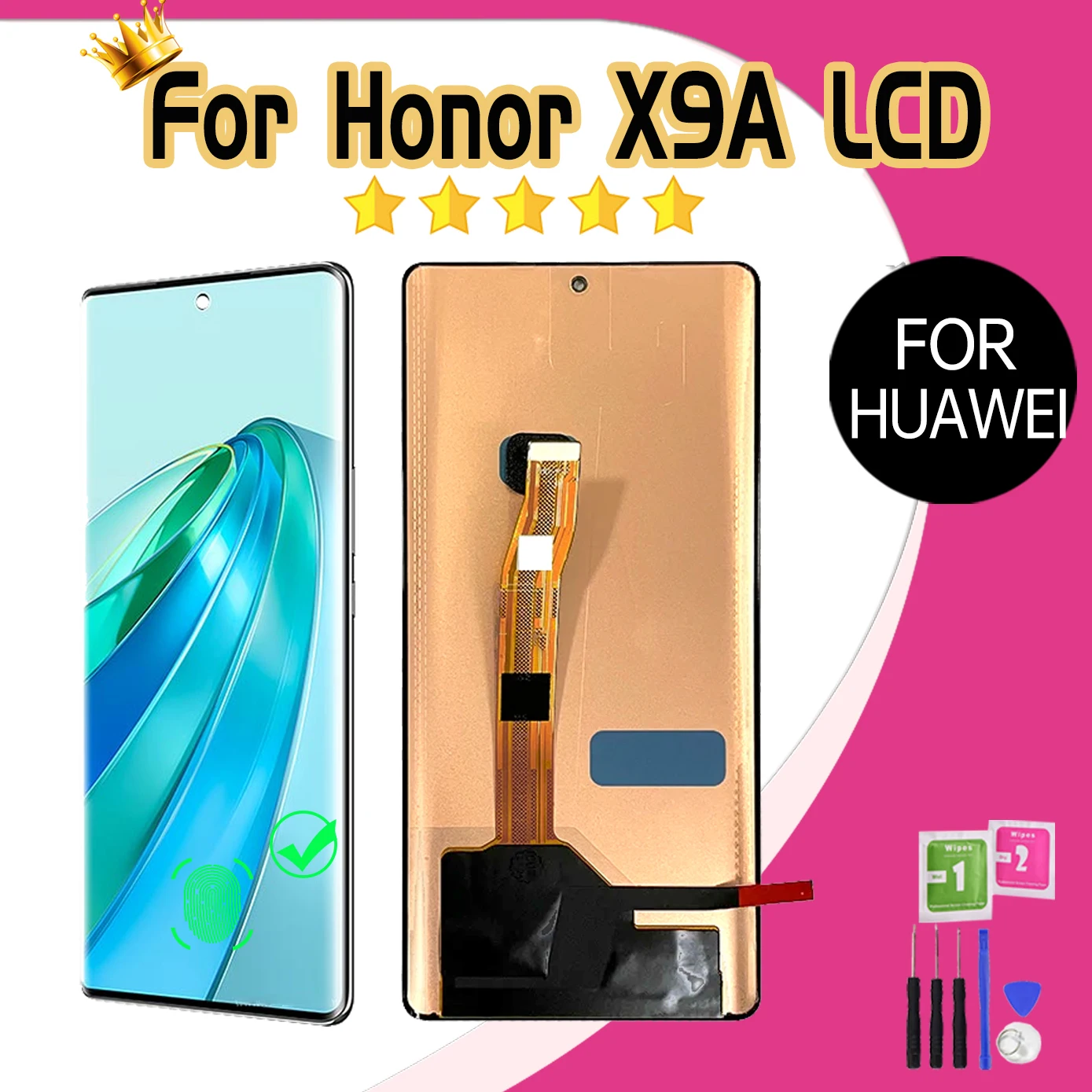 

AMOLED 6,67 "для Huawei Honor X9a ЖК-экран сенсорный для Honor X9A RMO-NX1 ЖК-дисплей с рамкой для замены панели дигитайзера