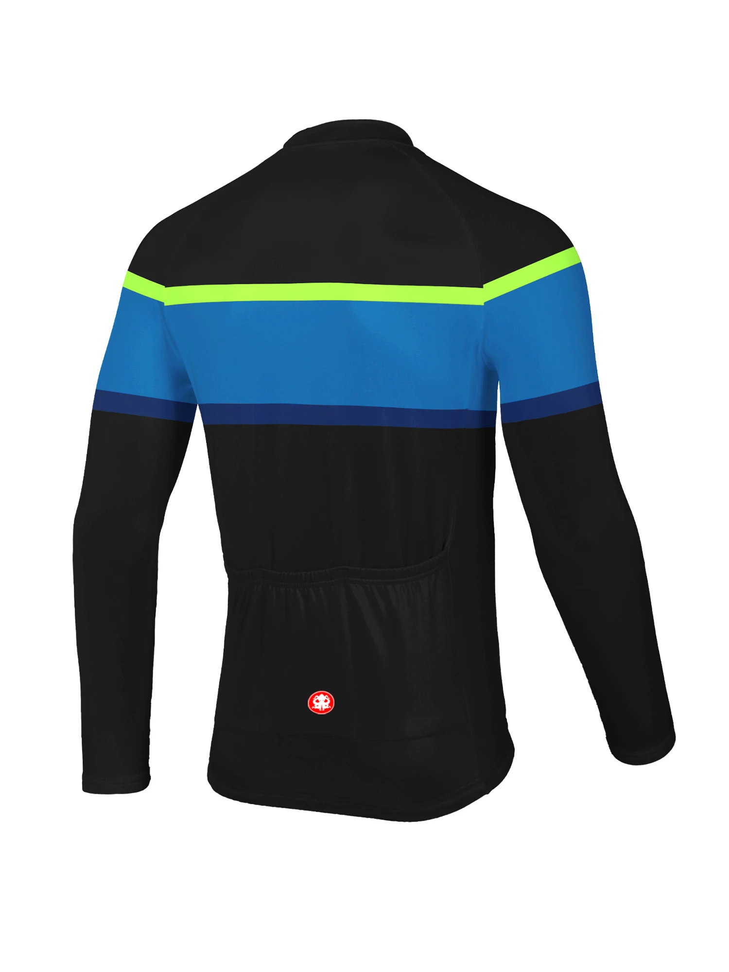 KRAKEN OCTOPUS fluorescent green cycling jersey men's winter warm long sleeve bicycle shirt