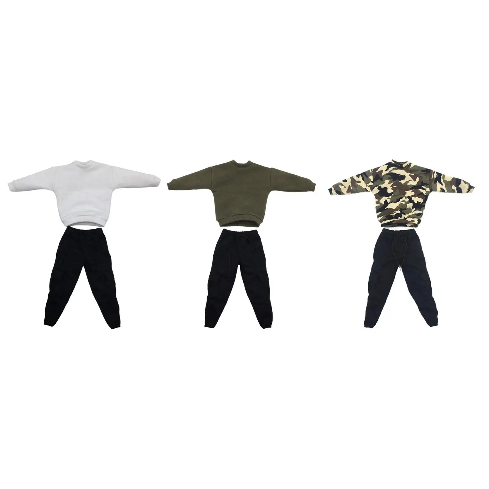 

Causal 1/6 Sweatshirts and Pants Set Miniature Clothing for 12 inch Male Soldiers Figures Dress up Doll Model Accessories