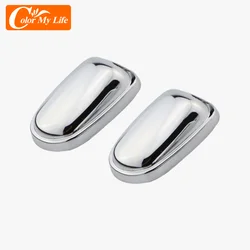 2 Pieces ABS Chrome Water Spray Nozzle Spray Paillette Decoration Light Cover Sticker for Ford Focus 2 3 Fiesta Kuga Ecosport