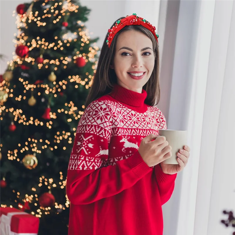 ASDS-Women حجر الراين مزين هيرباند اللؤلؤ معقود عقال أنيقة واسعة أعلى عقدة Headbands أغطية الرأس اللؤلؤ معقود Headb