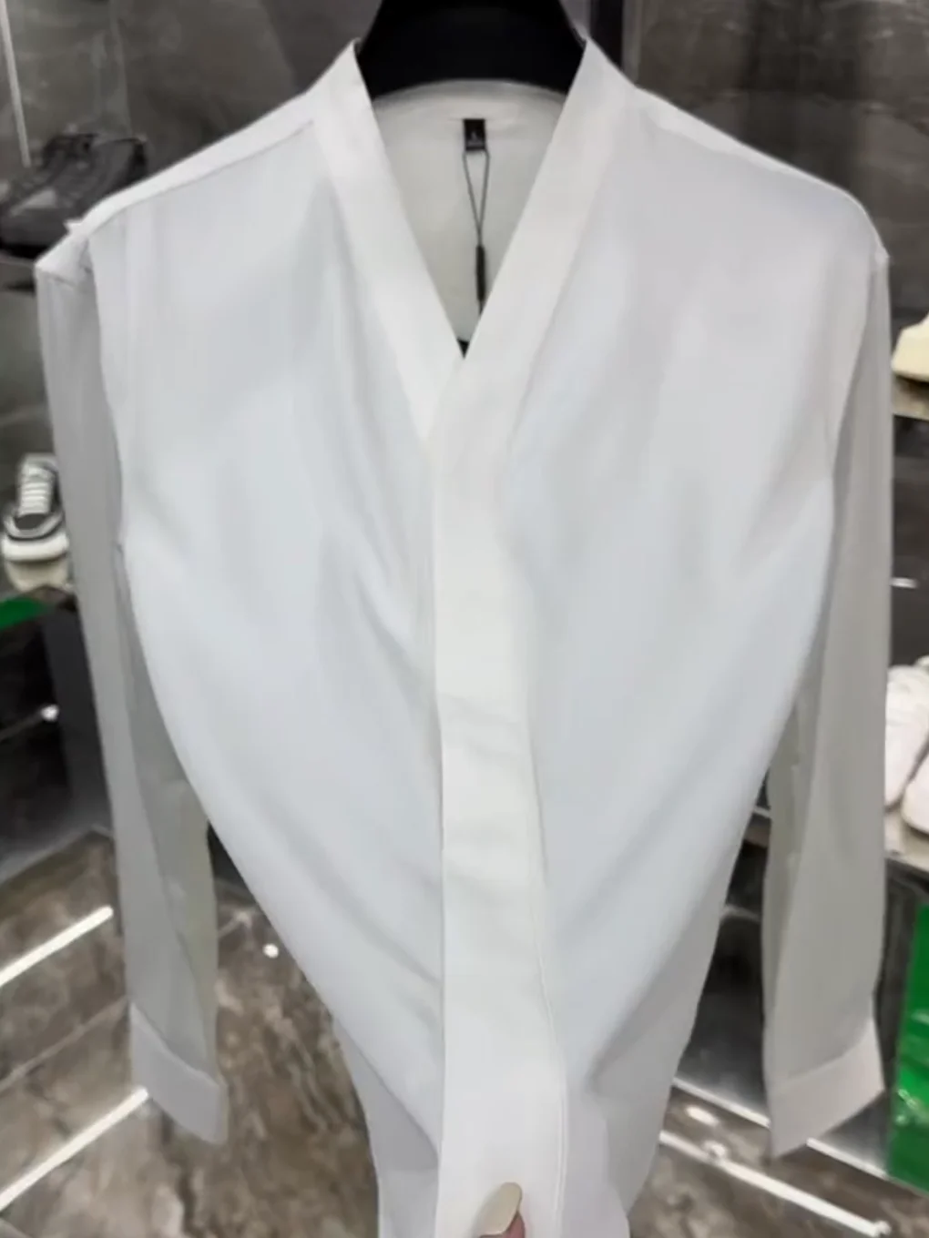 

Men's Spring Summer New No Collar High Quali Faionable irt Comfortable Slim Fit Long Sve Iron Free Urban Sle