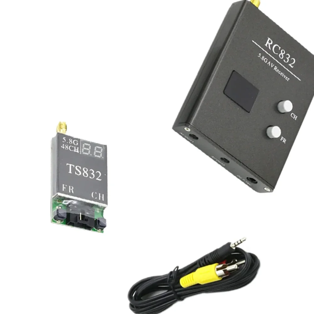 TS832 5.8G Audio Video Transmitter RC832 5.8G 600mW 48CH / 40CH Receiver for RC Model Airplane FPV Drones Security System