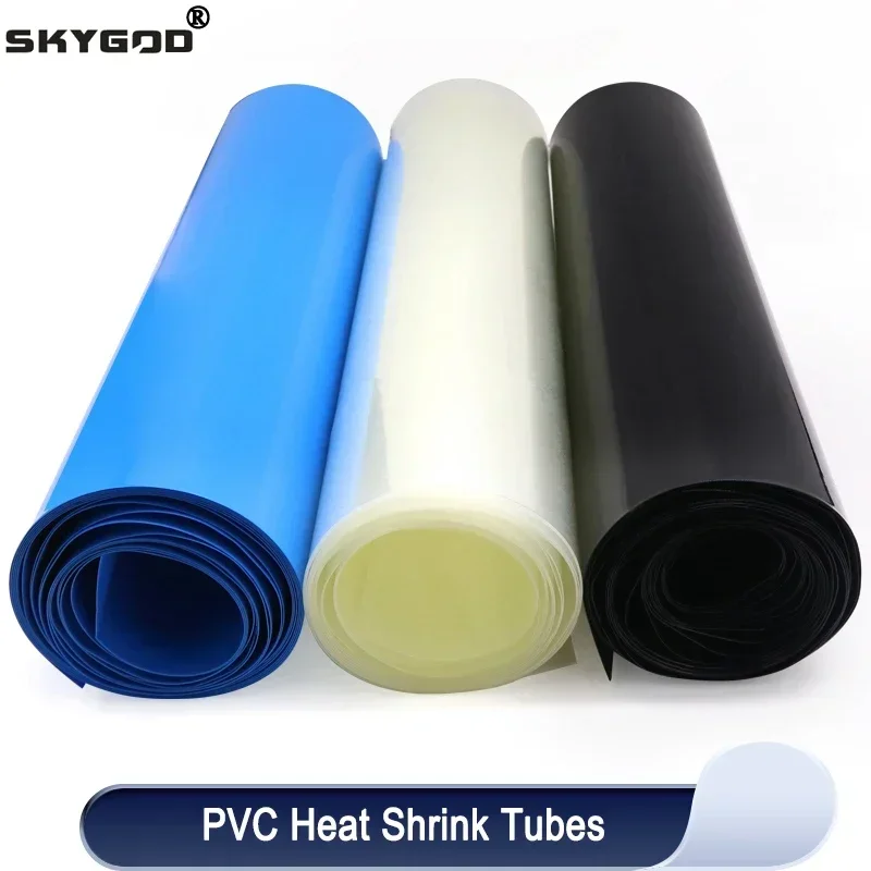 1/5m 18650 Battery Wrap Width130mm~600mm PVC Heat Shrink Tube Pack Insulated Film Wrap Lithium Case Cable Sleeve Shrink Wrap