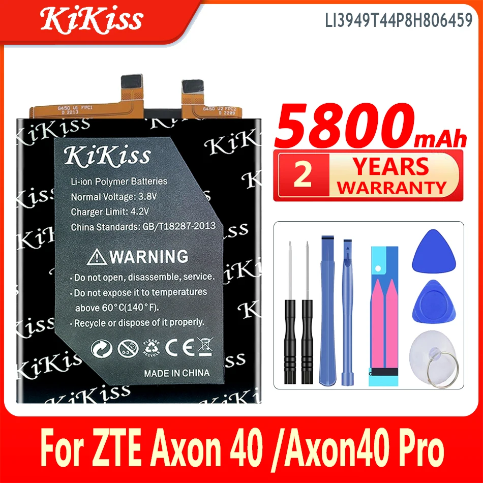 

5800mAh KiKiss Battery LI3949T44P8H806459 For ZTE Axon 40 Ultra/Pro A2023P/axon40 Pro A2023 40Ultra