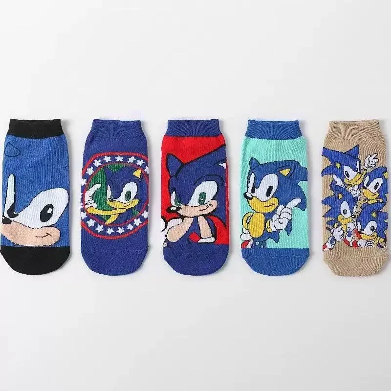 New Game SONIC Shadow Anime Socks with Soft Hedgehog Action Figure Fun Print Fashionable Sports Ankle Socks Children's Boys Gift view 2
