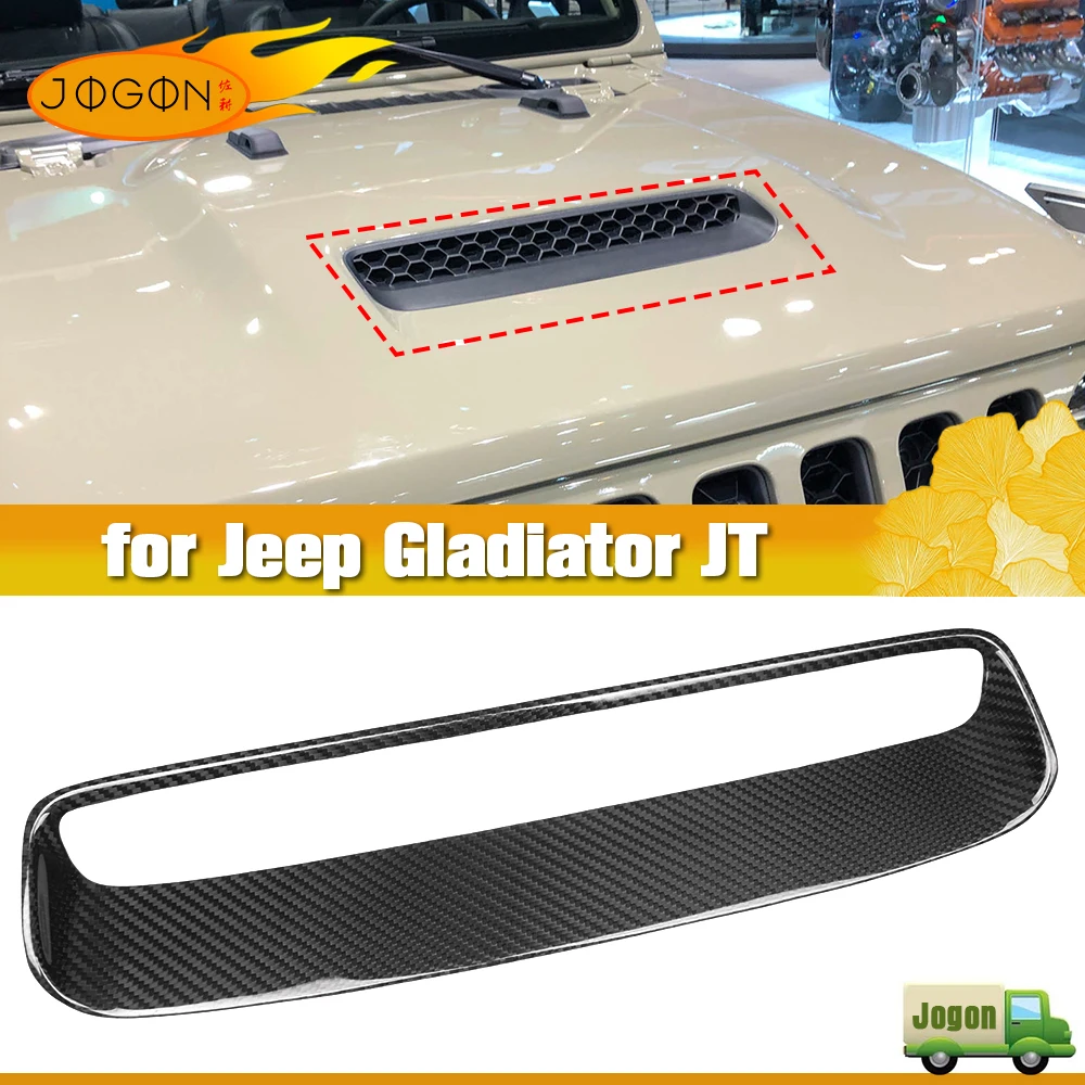 

Для Jeep Gladiator Mojave Pickup 2020 2021-2025 автомобильный передний капот совок рамка крышка сухое углеродное волокно внешние аксессуары