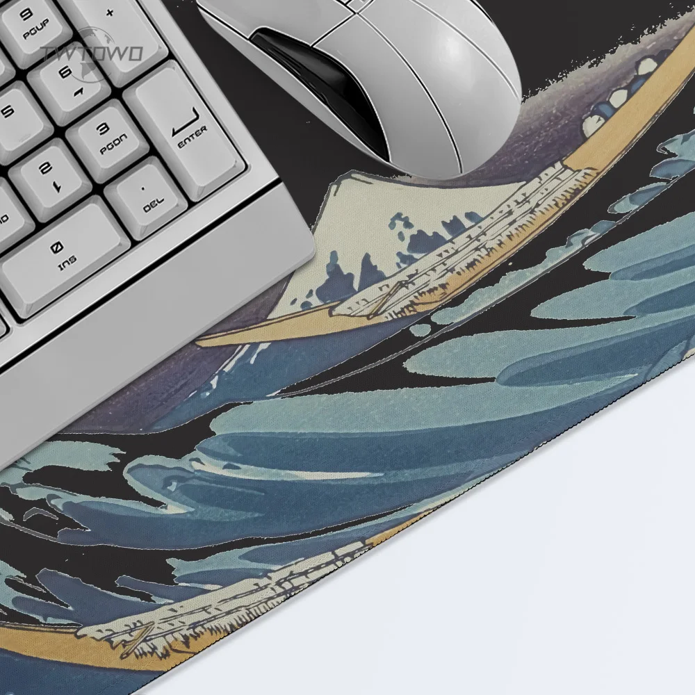 Mouse Pad Gaming Japan Great Wave XL Home Large Mousepad XXL Mouse Mat Natural Rubber Carpet Non-Slip Soft Computer Mice Pad