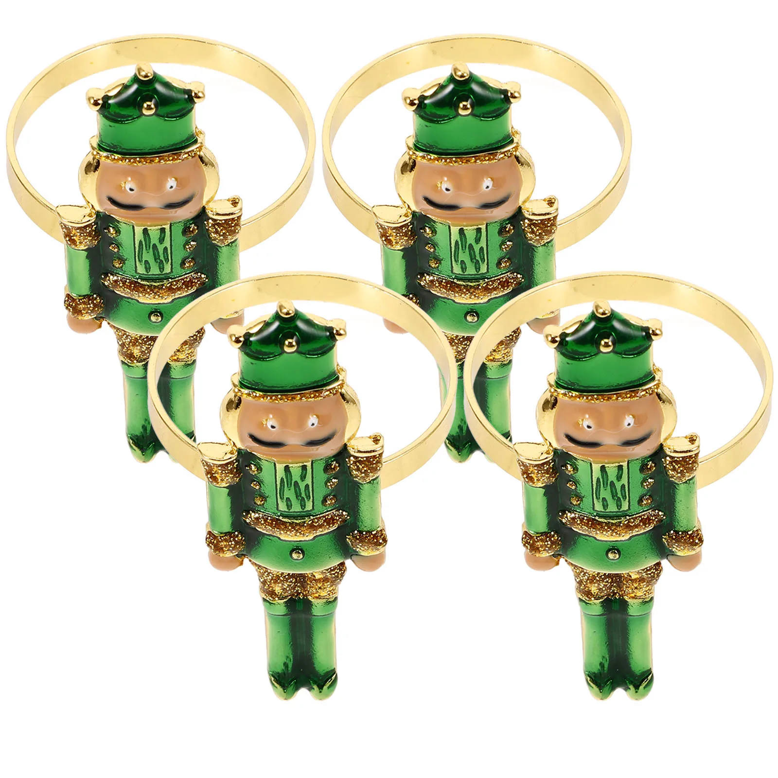 

4 Pcs Christmas Napkin Rings Banquet Table Accessories Decorative Holder Buckle Creative