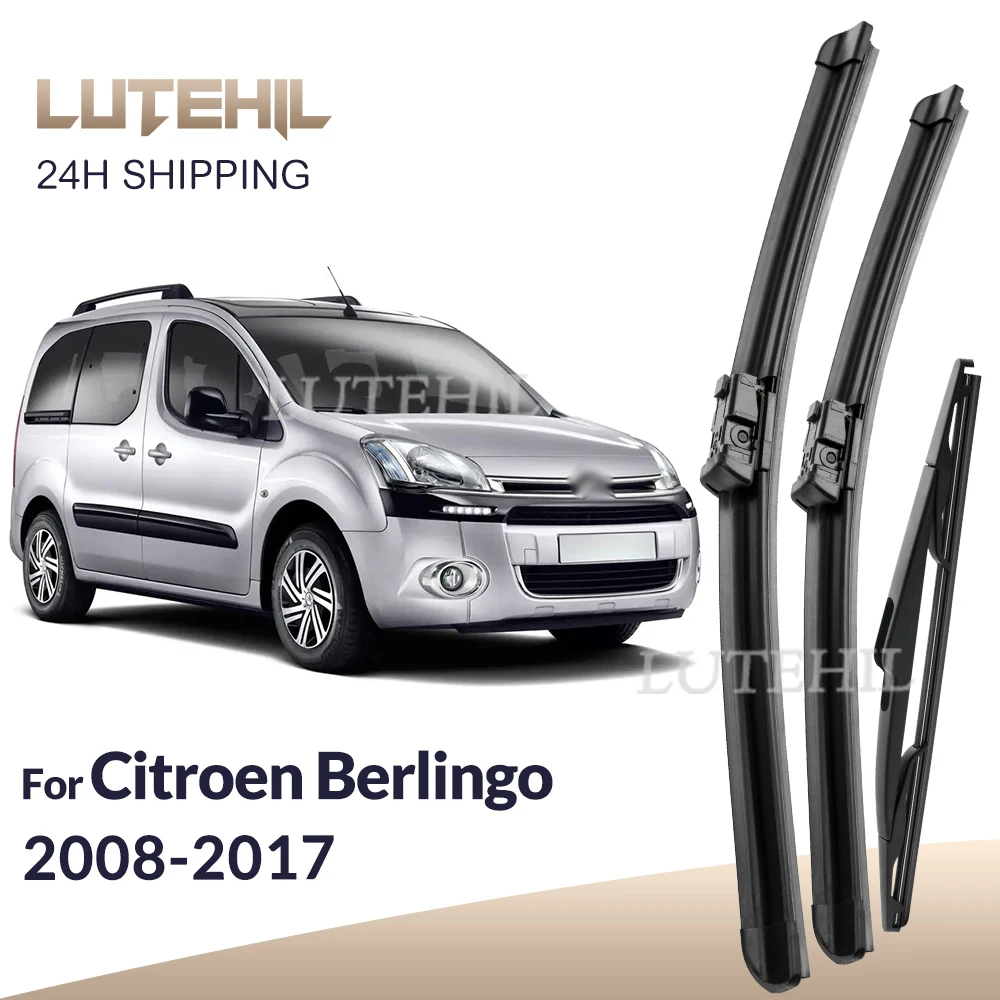 

Для Citroen Berlingo B9 2008-2017 2009 2010 2011 стеклоочиститель передние и задние щетки стеклоочистителя лобовое стекло щетки 26 "+ 16" + 14"