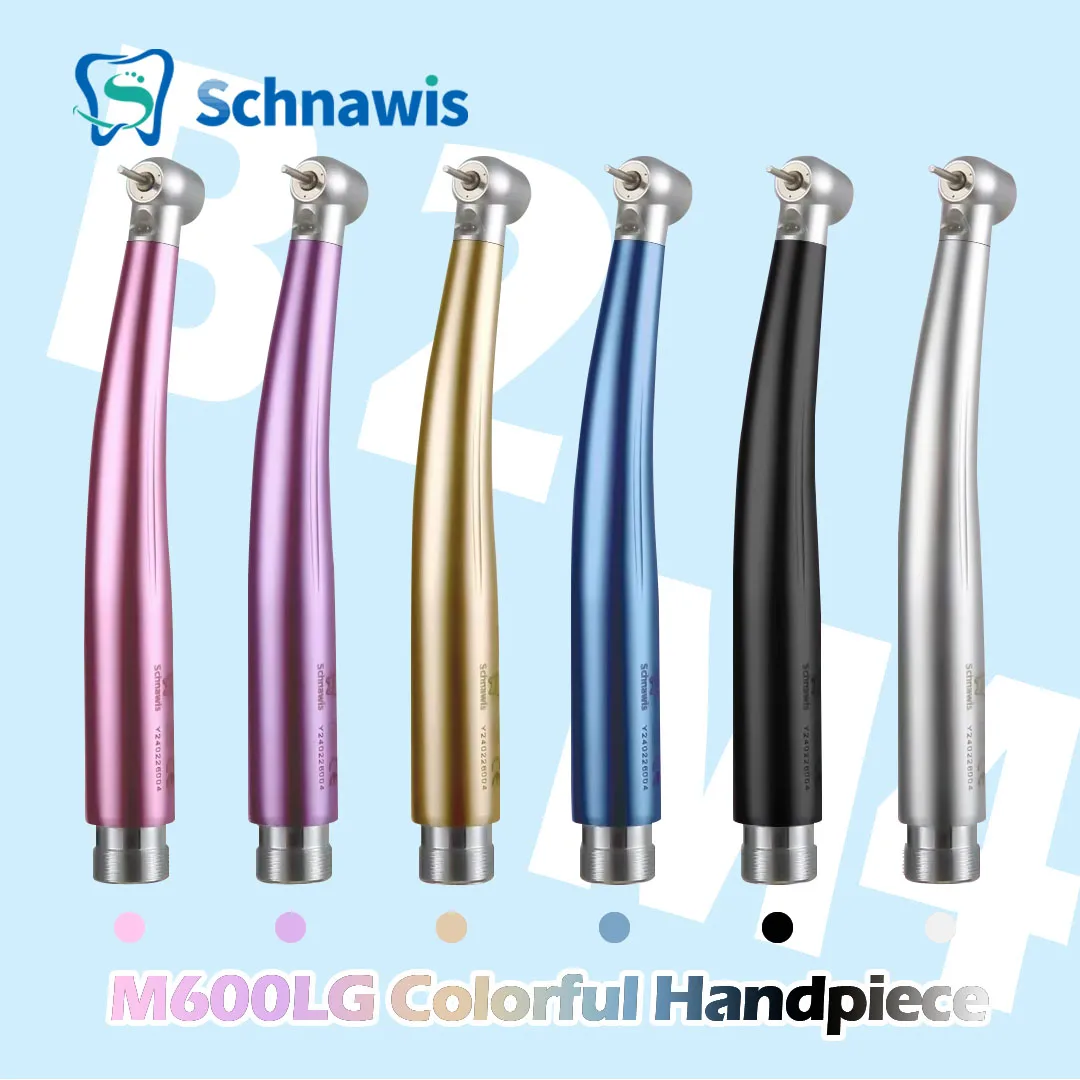 

Colorful Dental LED E-generator M600LG Push Button High Speed Handpiece Air Turbine Triple Water Spray Hand piece 4hole 2hole