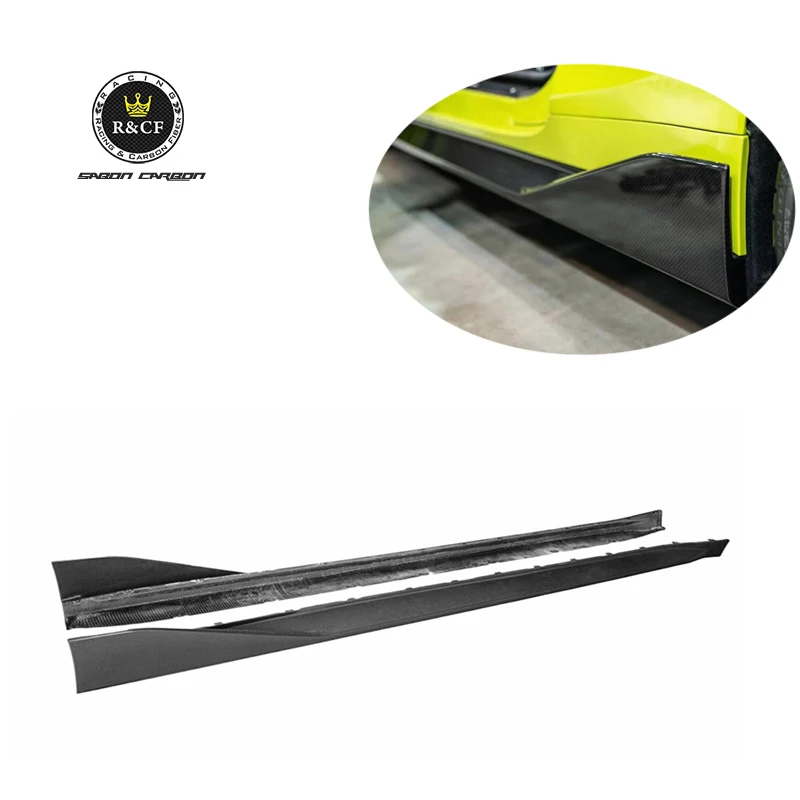 

2020 + 1 пара боковых юбок из углеродного волокна в стиле G80 M3 G82 M4 в стиле MP, рокерная панель для BMW G80 M3 G82 M4