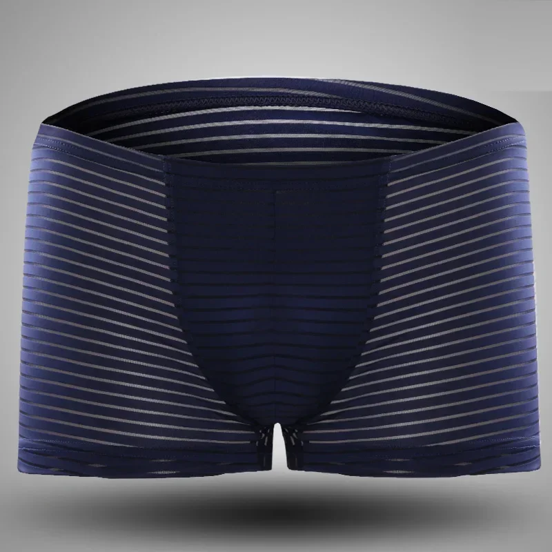 1pc Young thin transparent sexy men's ice silk underpants underpants breathable one piece boxers four corners bottoms