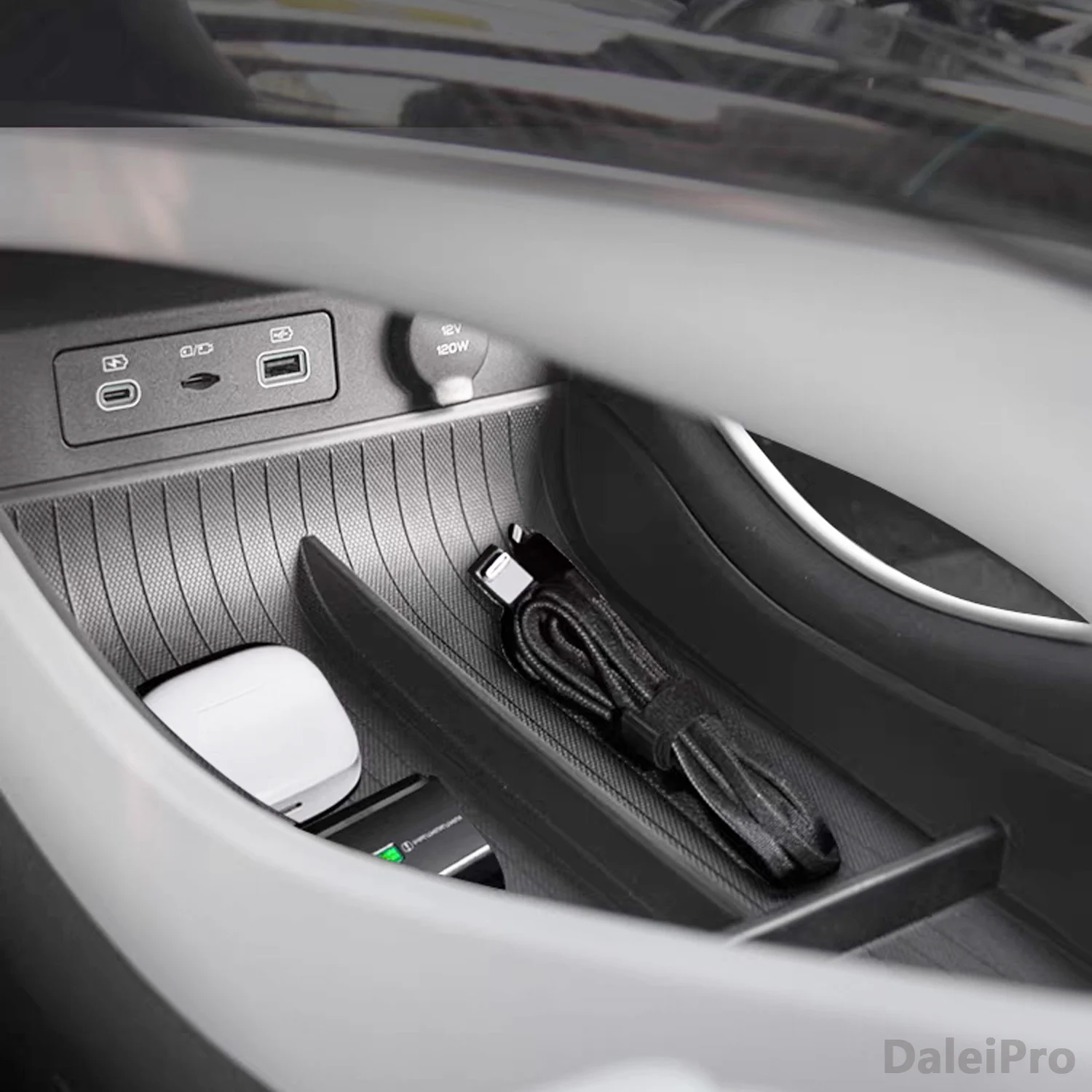 Car Center Console Organizer Tray For BYD Seal 2023 2024 Atto 4 EV Layered Storage Box Armrest Organizer Box TPE Car Accessories - Image 2