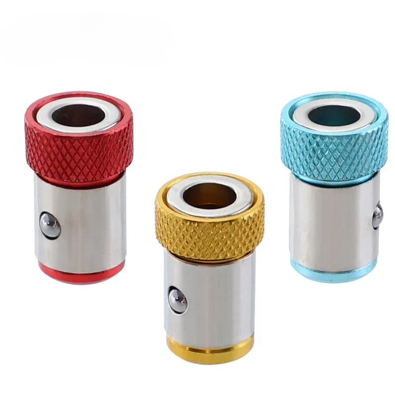 أجزاء الأداة 1/4 رأس مفك براغي سداسي الساق حلقة ممغنطة، لقم مفك براغي مضادة للتآكل ممغنط قوي مثقاب