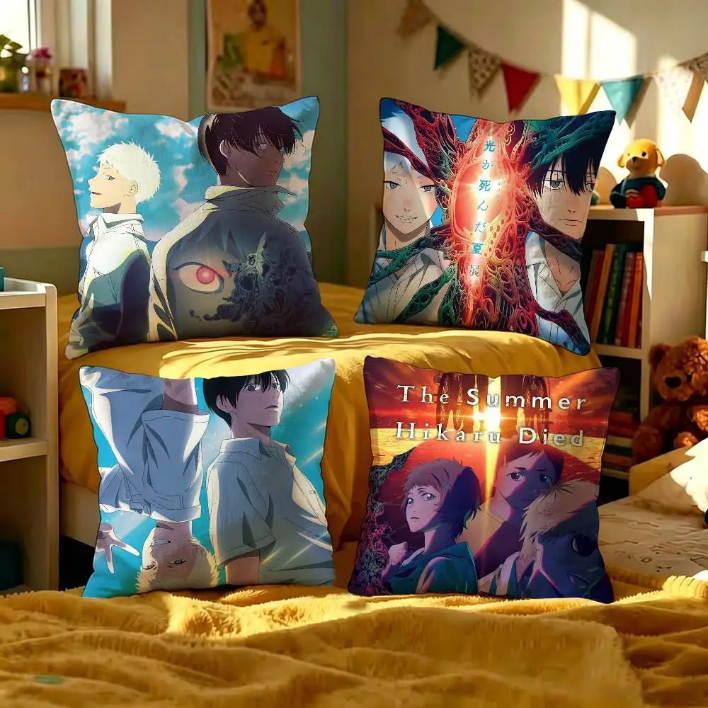 The Summer Hikaru Died Anime Cushion Cover Pillowcase Upholstery Sofa Throw Pillow Home Decor Pillowcas