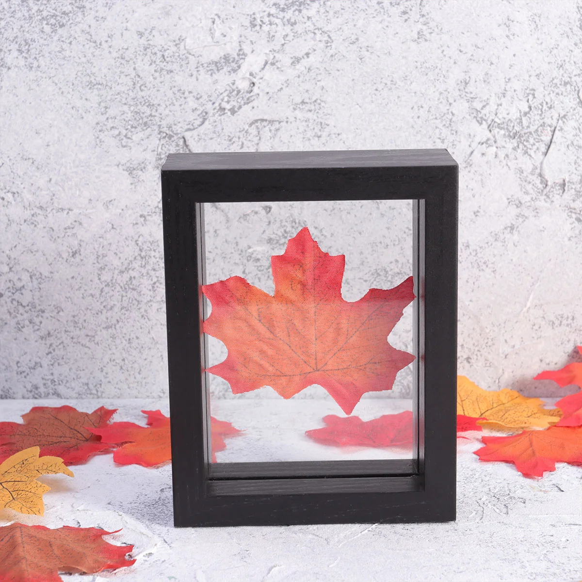 

1Pc 6 Inches Double-sided Glass Photo Frame Plant Dried Flower Leaves Specimen Frame DIY Paper-cut Picture Frame