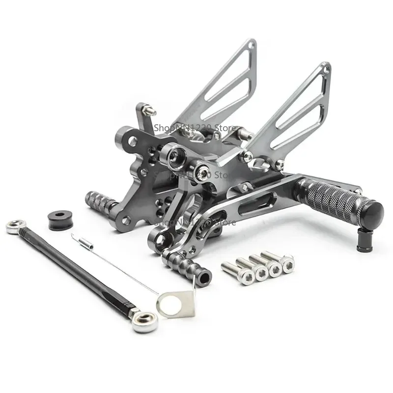 ل YZFR6 YZF-R6 YZF R6 2006 2007 2008 - 2022 CNC الألومنيوم دراجة نارية قابل للتعديل Rearset Footpeg القدم الوتد الخلفية مجموعة دواسة
