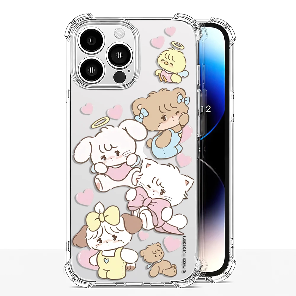 Cartoon Mikko Family Portrait Phone Case For iPhone 14 13 12 11 Pro X XS XR Max 7 8 Plus SE 2020 2022 Mini Soft Clear TPU Cover