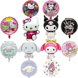 Kawaii Anime  Hello kitty Balloon Kids Happy Birthday Party Decoration Globos Cute Cartoon Hello Kitty Kuromi Baby Shower