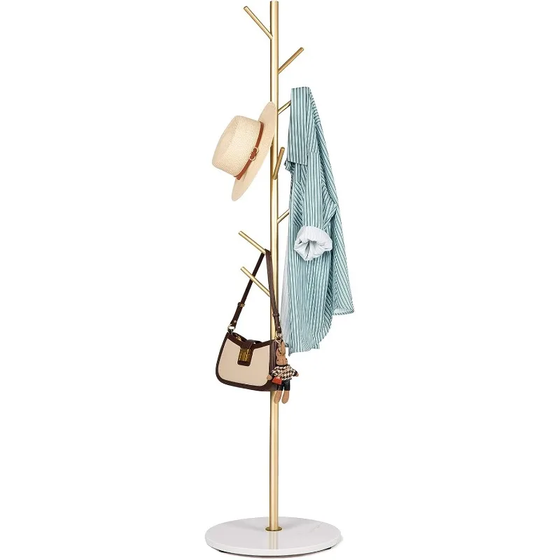 

Coat Racks with Heavy Duty Natural Marble Base, Modern Stable Tree Stand