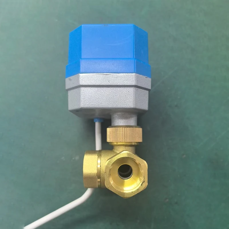 220 فولت 24 فولت النحاس صمام كروي مزود بمحرك 3-سلك 2 التحكم صمام كهربائي المحرك الكرة صمام #2